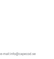 Contact Us CapeCod Christer Kullberg Södra Larmgatan 2 411 16 Göteborg Sweden Tel +46 701 90 82 72 e-mail:info@capecod.se